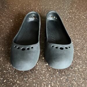 CROCS Ballet Flat Prima Black Comfort Slip On Shoes Women's Size 8 Sandals